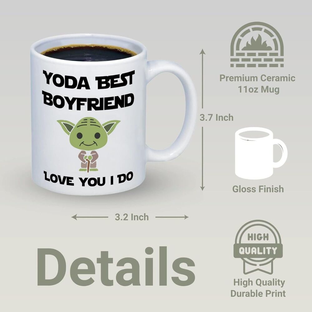 Yoda Best Boyfriend Coffee Mug - New in Box - Picture 2 of 3